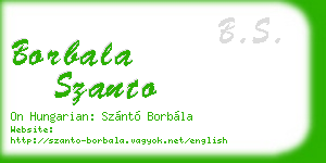 borbala szanto business card
