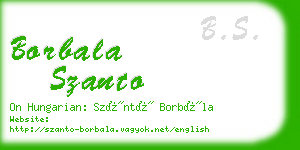 borbala szanto business card